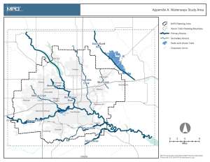 DSM MPO Water Trails Study Area Map