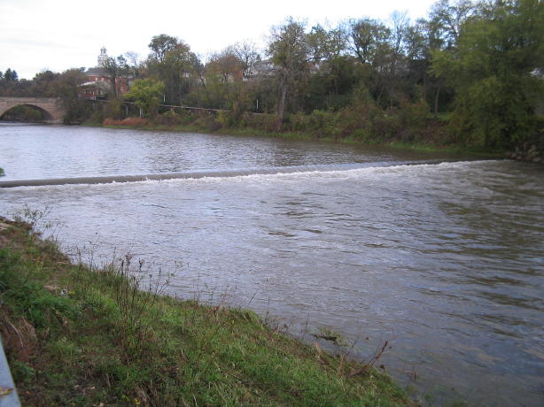 View of former dam from downstream