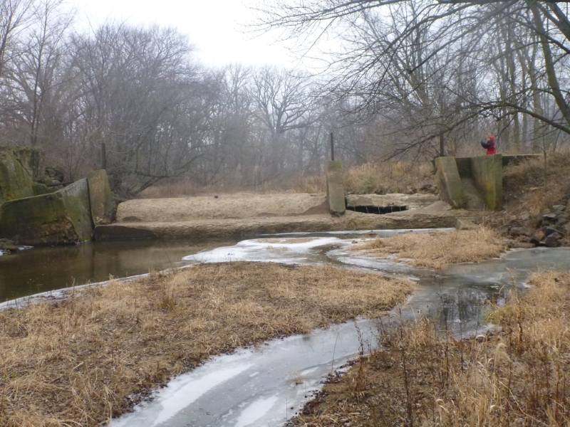 Downstream view of dam ruins
